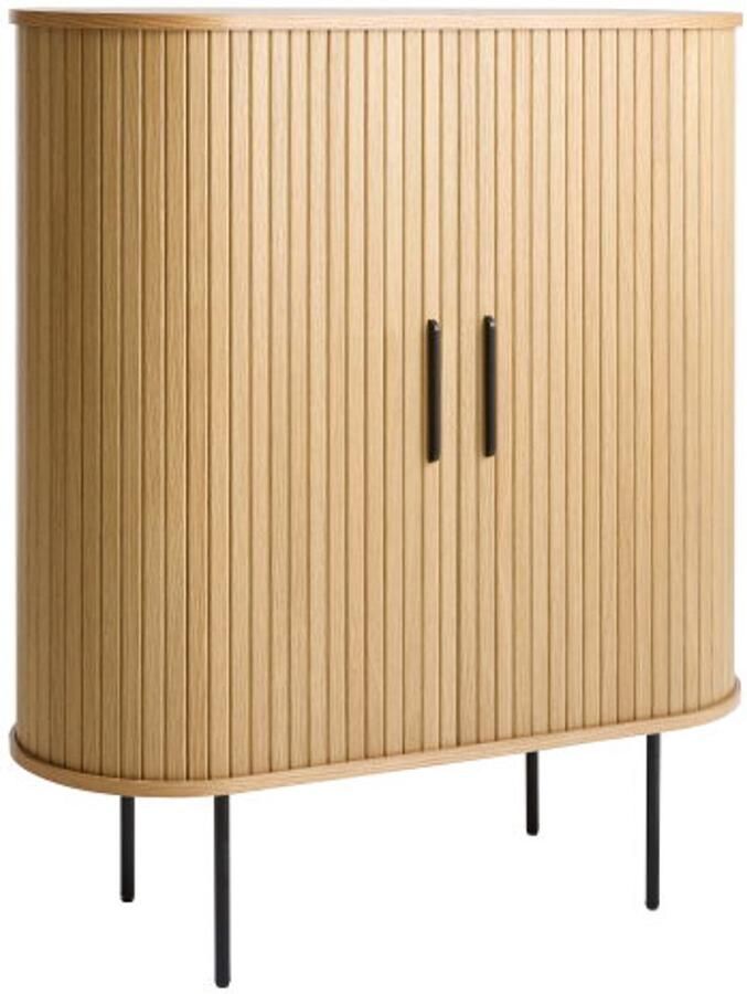 Giga Living Kast Eikenhout Incl Glazenrek 118cm Nola