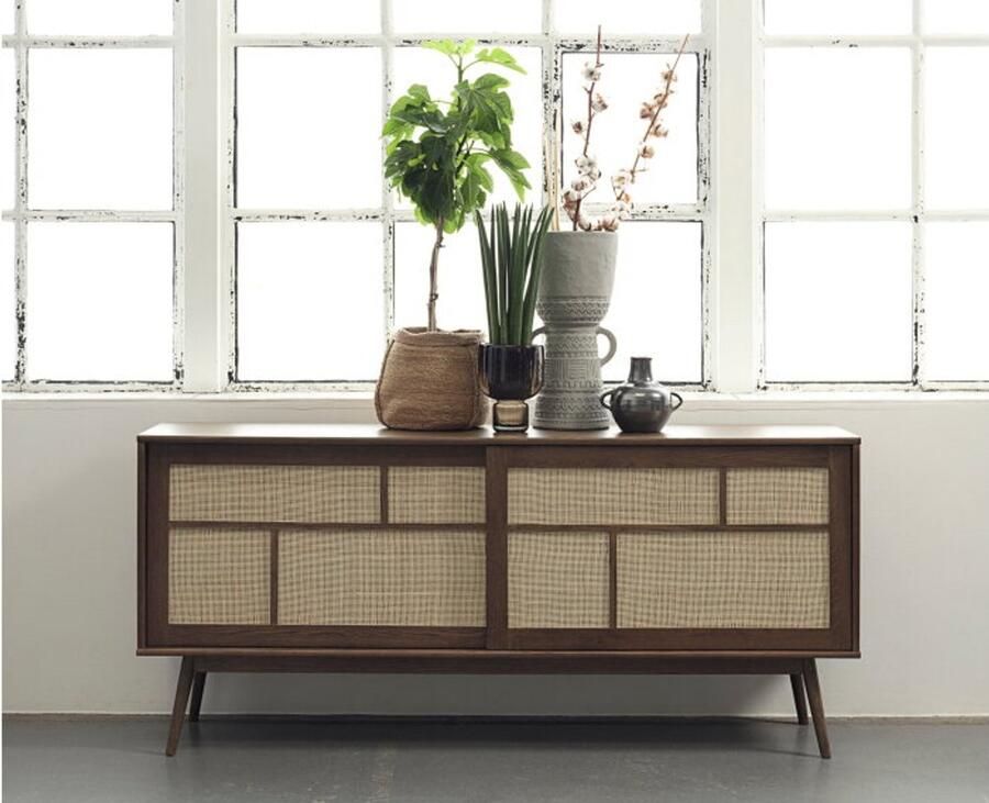 Meubelplaats Dressoir Barrali eiken 180 cm Bruin