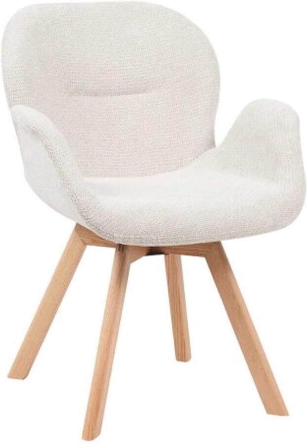 Meubelplaats Eetkamerstoel Jesse houten onderstel Beige - Foto 2