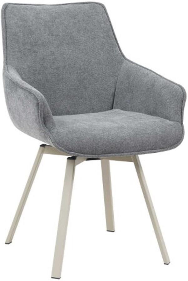 Starfurn Eetkamerstoel Mees Antraciet Stof Set van 2 - Foto 2