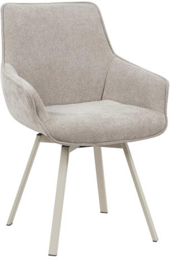 Starfurn Eetkamerstoel Mees Taupe Stof Set van 2 - Foto 2