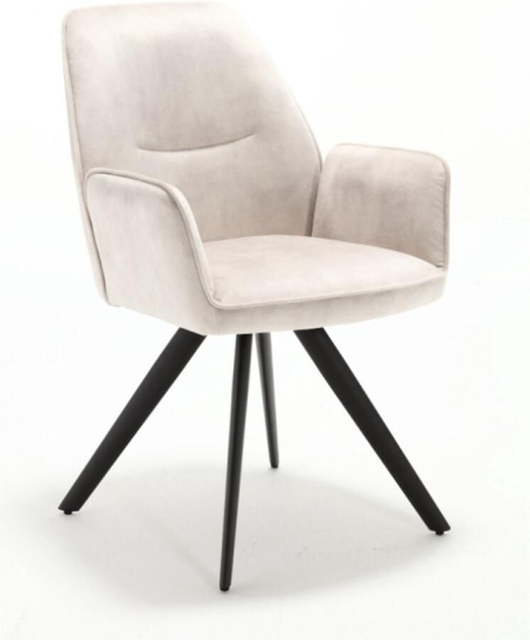 Industrieelinhuis.nl Starfurn Eetkamerstoel Nova Champagne set van 2 - Foto 2