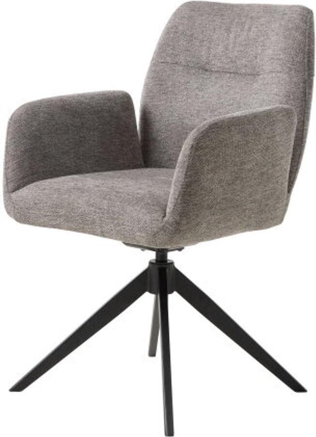 Meubelplaats Eetkamerstoel Roxana draaibaar Grijs set van 2 eetkamerstoelen