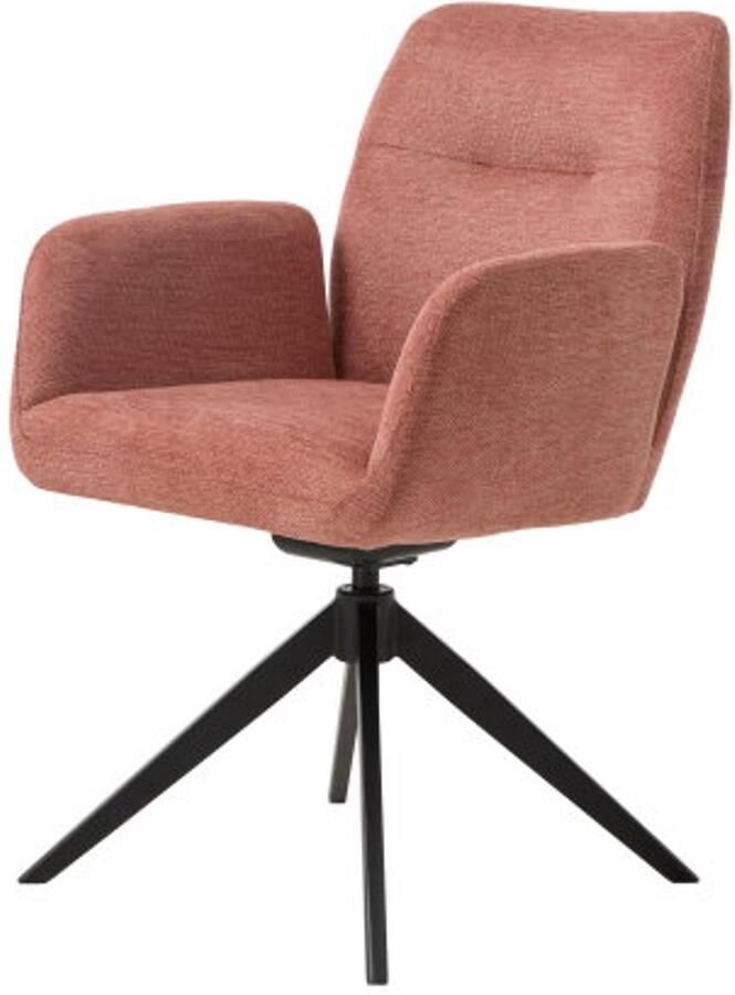 Meubelplaats Eetkamerstoel Roxana draaibaar Roze (set van 2)