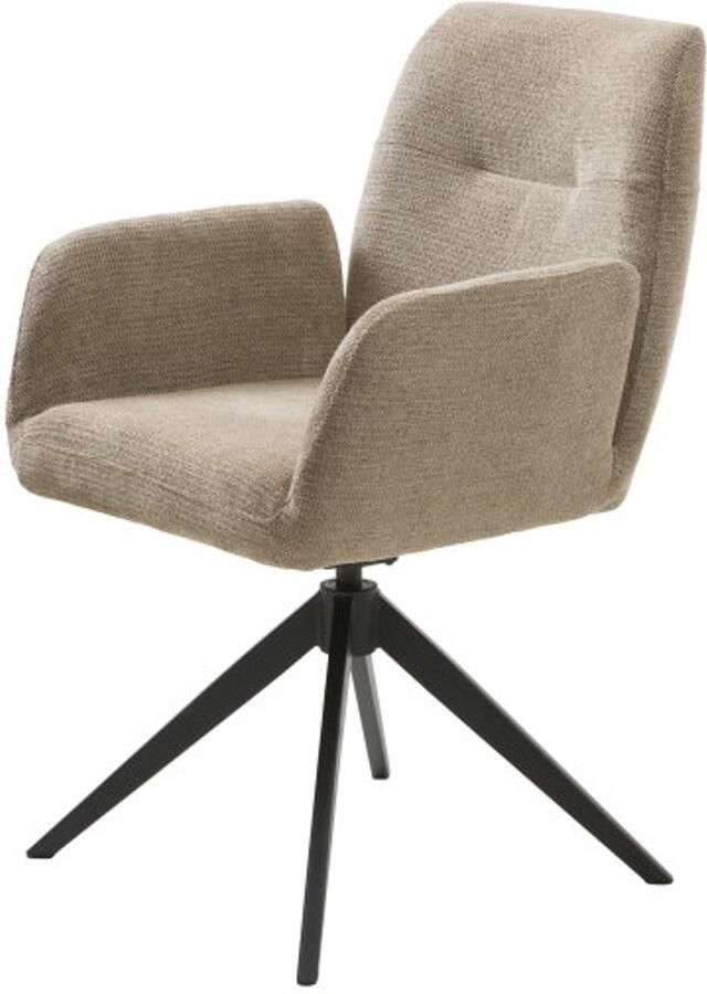 Meubelplaats Eetkamerstoel Roxana draaibaar Taupe 88x57 5x62 cm - Foto 2