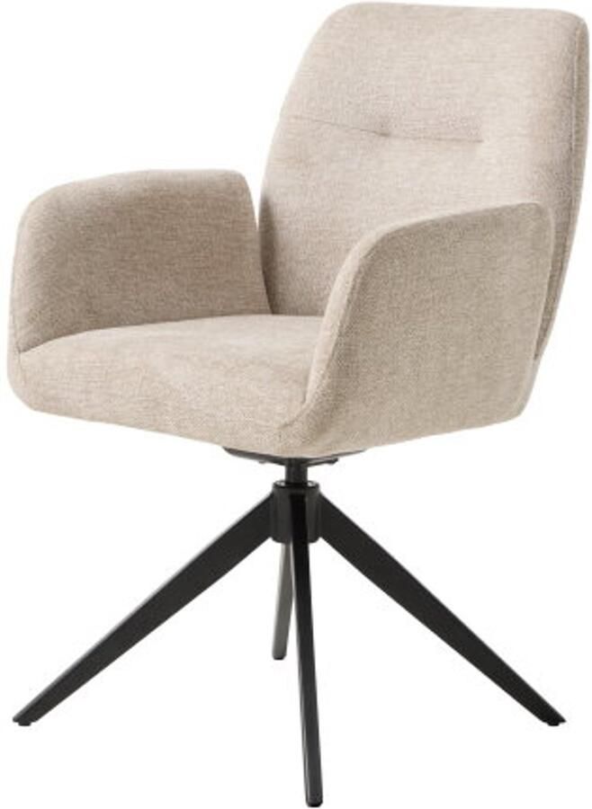 Meubelplaats Eetkamerstoel Roxana draaibaar Zand eetkamerstoelen set van 2