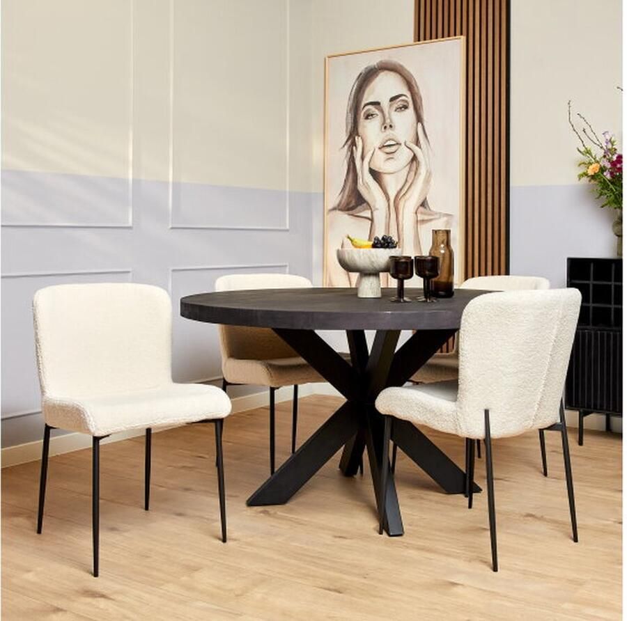 Meubelplaats Eetkamerstoel Tess Off White