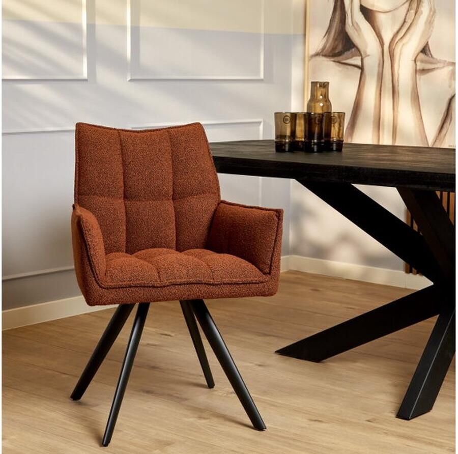 Starfurn Eetkamerstoel Yuni Hazel Met armleuning - Foto 2