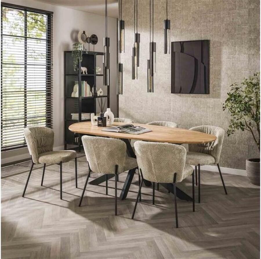 Meubelplaats Eettafel Shaped organisch acacia 215x100x76 cm Naturel - Foto 2