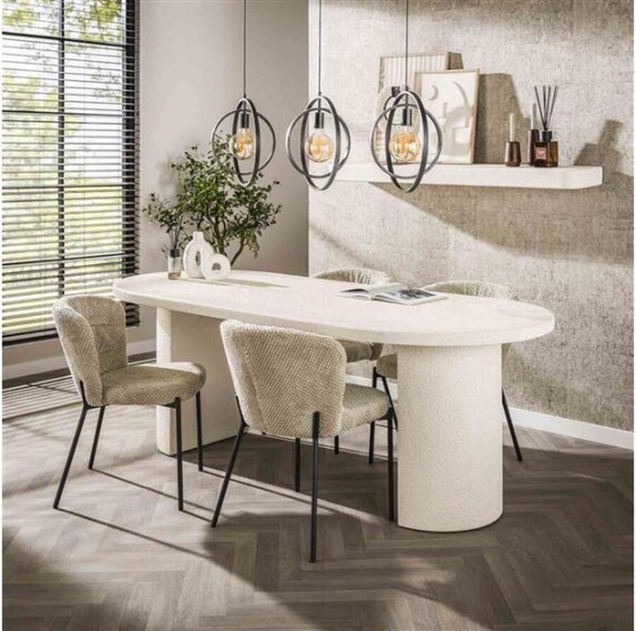 Meubelplaats Salontafel set 2 sleek 3 poot Massief mango zandkleur