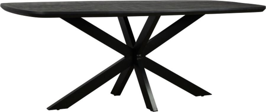 Meubelplaats Eettafel Colorado Deens ovaal mangohout 180x100 cm zwart