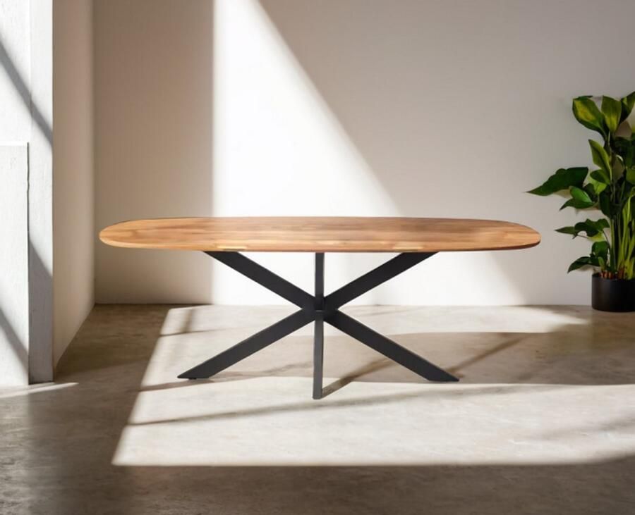 Meubelplaats Eettafel Colorado Deens ovaal mangohout 280x110 cm - Foto 2