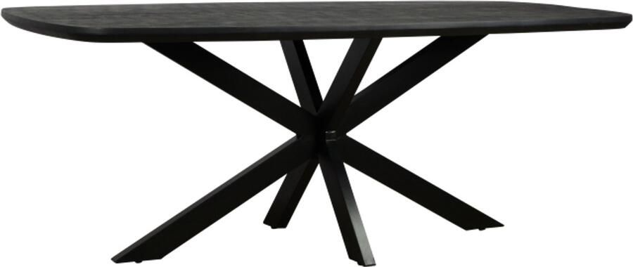 Meubelplaats Eettafel Colorado Deens ovaal mangohout 300x110 cm zwart - Foto 2