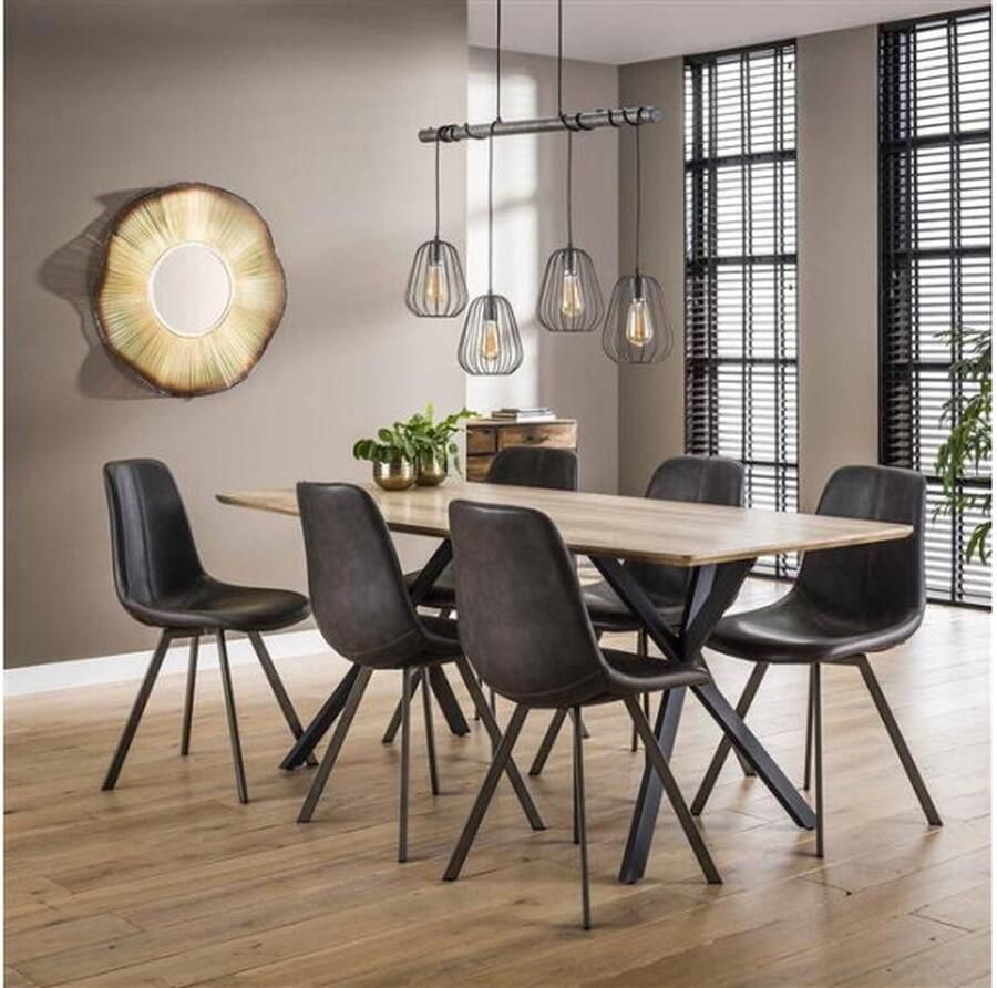 Meubelplaats Eetkamertafel 190 ovaal blad 3D Eiken