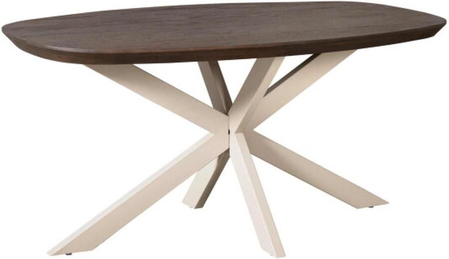 Meubelplaats Eettafel Madison Brown 160 cm Deens Ovaal Poot Sand