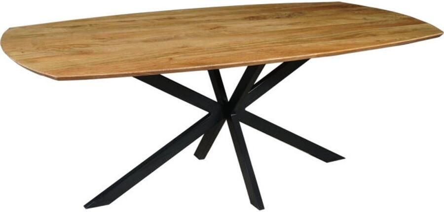 Meubelplaats Eettafel Nevada Deens ovaal mangohout 160x90 cm Naturel