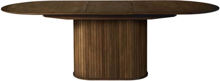 Meubelplaats Eettafel Nola eikenhout Ovaal uitschuifbaar 95x180-230 CM Bruin