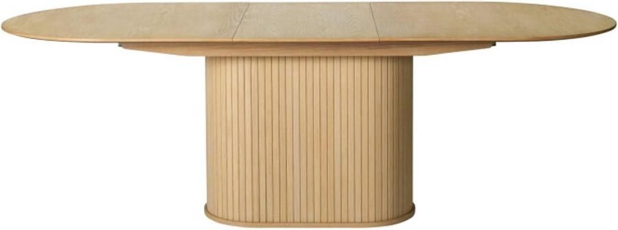 Meubelplaats Eettafel Nola eikenhout Ovaal uitschuifbaar 95x180-230 CM Naturel