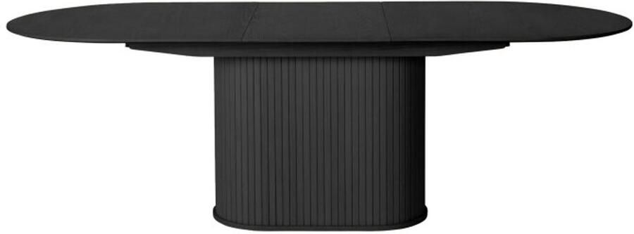 Meubelplaats Eettafel Nola eikenhout Ovaal uitschuifbaar 95x180-230 CM Zwart