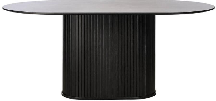 Meubelplaats Eettafel Nola ovaal 180x95 cm eiken- zwart