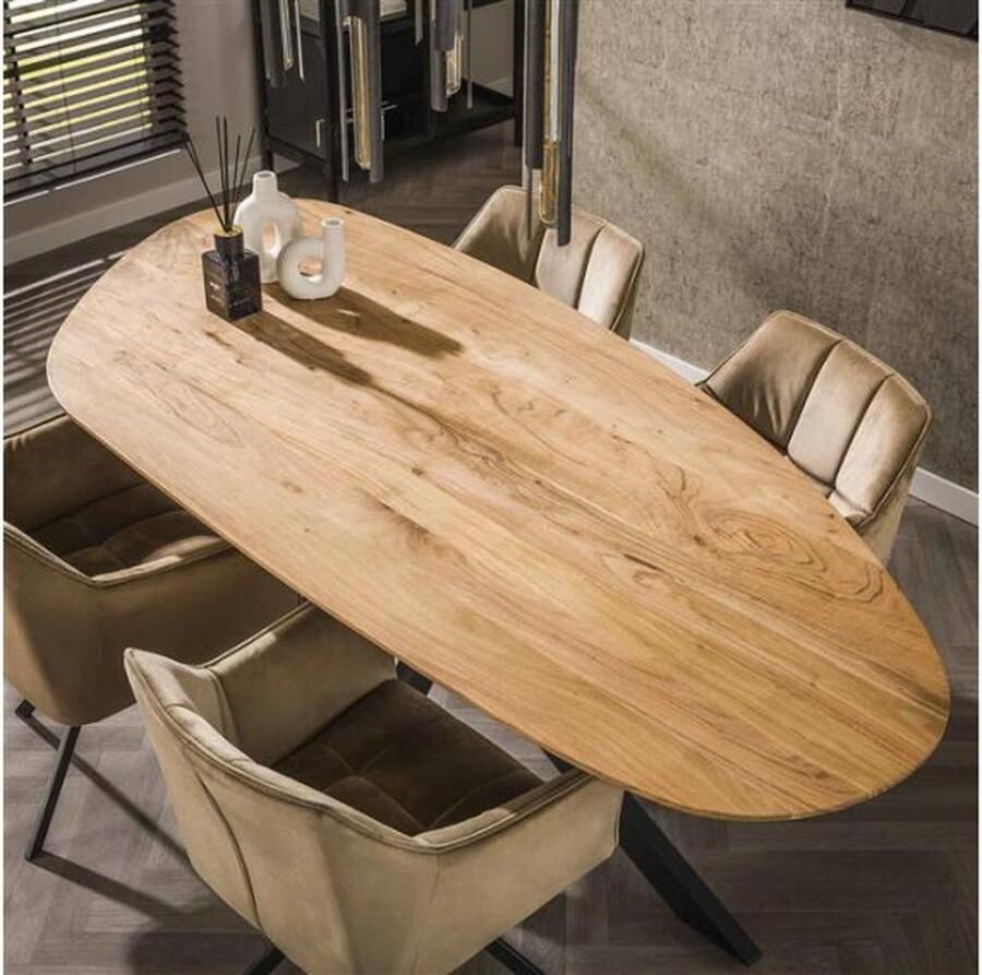 Meubelplaats Eettafel Shaped organisch acacia 215x100x76 cm Naturel