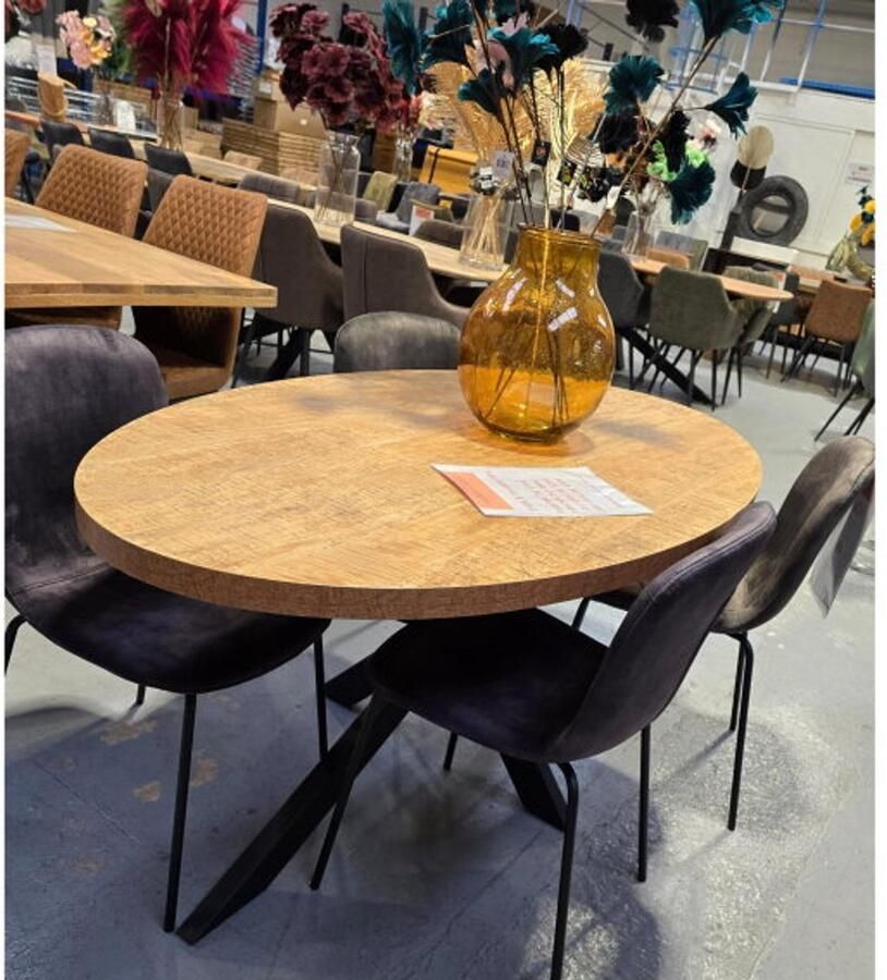 Meubelplaats Eettafel Sophie HPL mangohout ovaal 240x110 cm Naturel