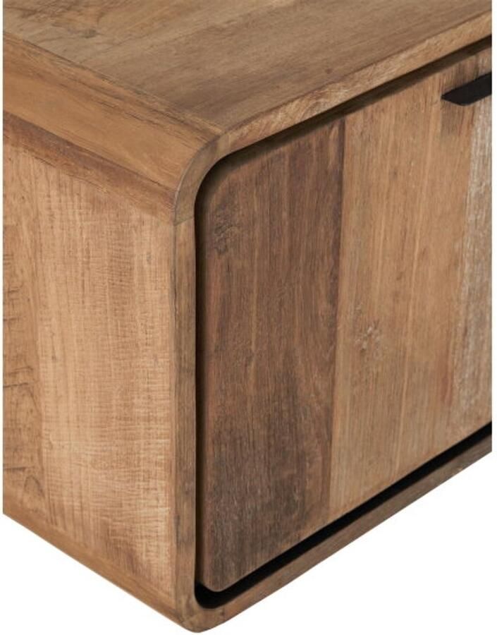 DTP Home Hanging TV stand Evo small 2 doors 2 open racks 40x145x40 cm recycled teakwood - Foto 2