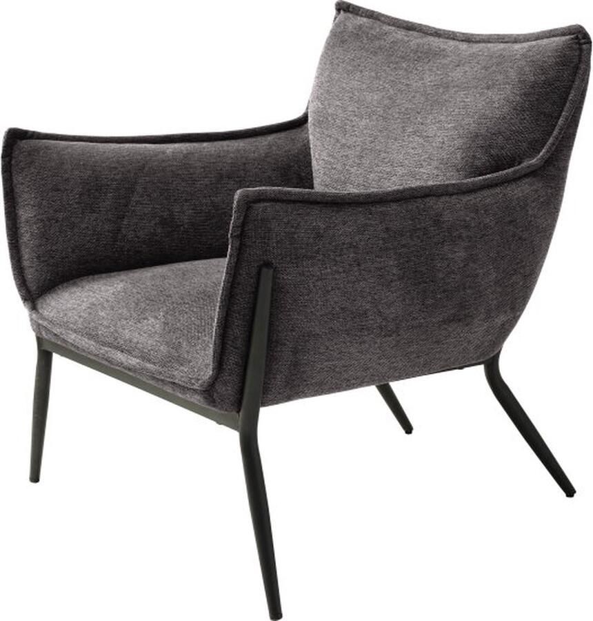 Giga Living Fauteuil Donkergrijs Stof Incl. Armleuning 83x71x82cm