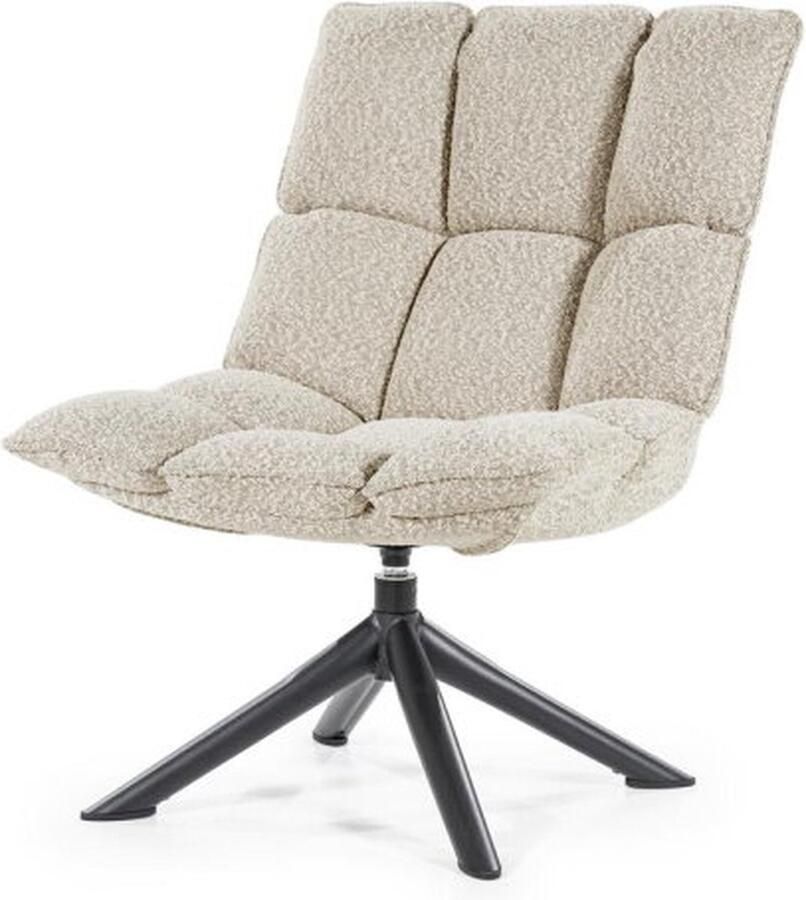 Meubelplaats Fauteuil Dani draaibaar Bouclé Taupe Eleonora