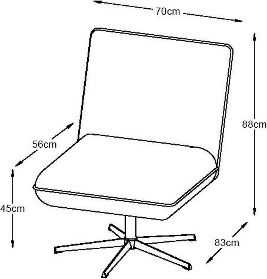 Giga Living Fauteuil Fraser Lounge Off White Chenille - Foto 2