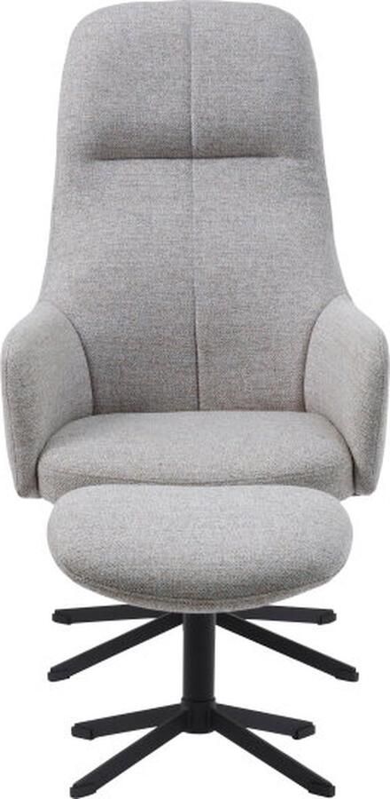 Giga Meubel Giga Living Fauteuil Naturel Incl. Voetenbank 67x78x116 5cm Manning