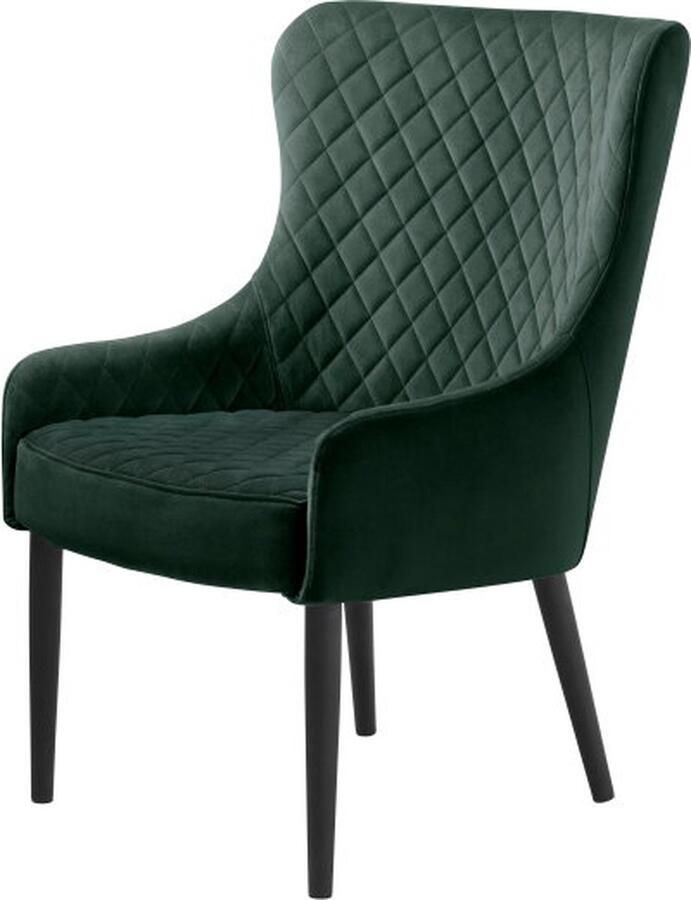 Giga Living Fauteuil Velvet Groen Zithoogte 45cm Zitdiepte 46cm Stoel Ottowa - Foto 3
