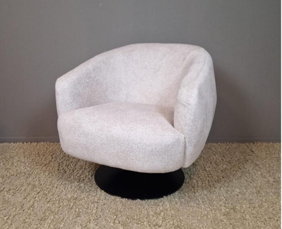 Meubelplaats Fauteuil Preston Bouclé draaibaar Beige