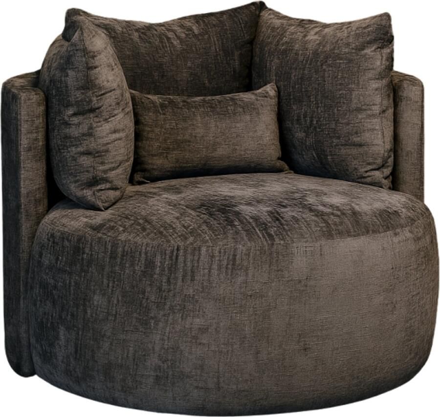 Meubelplaats Fauteuil Ravi Loveseat Antraciet 84×105×103 cm