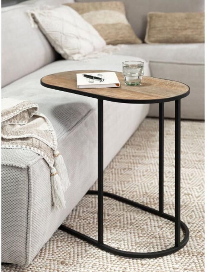 DTP Home Laptop table Terra NATURAL 60x65x35 cm oval recycled teakwood - Foto 3