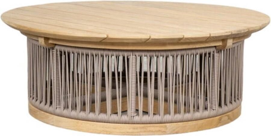 Meubelplaats HSM Collection-Salontafel Moss-32x90x90-Naturel Bruin-Teak