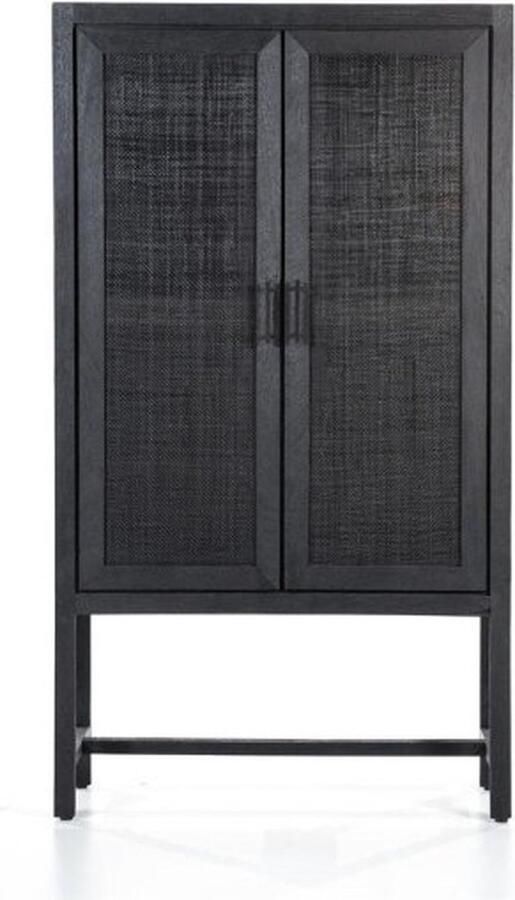 Eleonora Opbergkast Vic Zwart mangohout en webbing 160 x 90cm - Foto 2