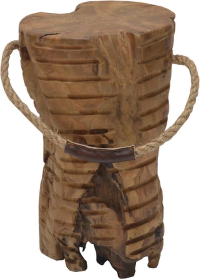 Meubelplaats Kruk Log met rope Horizontal
