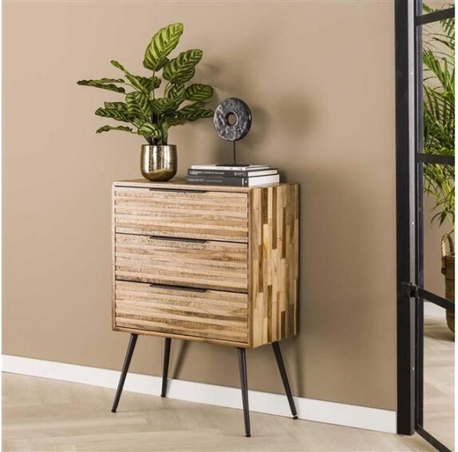 Meubelplaats Eetkamertafel Timber acacia 100 cm naturel