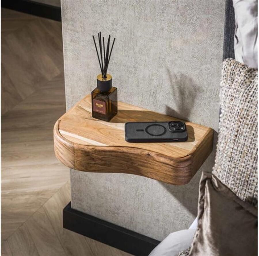 Meubelplaats Nachtkastje organic set 2 Massief acacia naturel