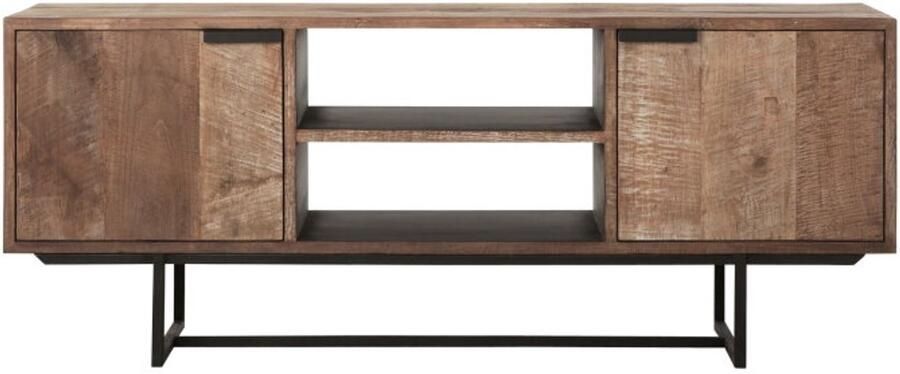 DTP Home TV stand Odeon No.2 doors 2 open racks 60x150x40 cm recycled teakwood - Foto 2