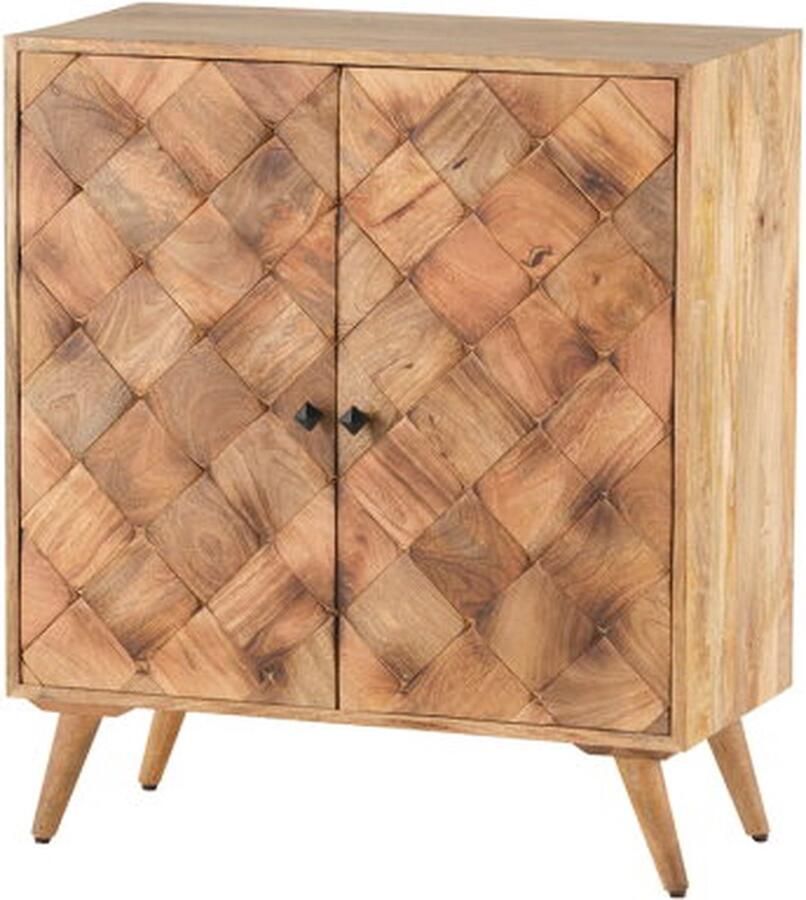 Meubelplaats Opbergkast Blox 2 deurs Halfhoog Mangohout Mysons