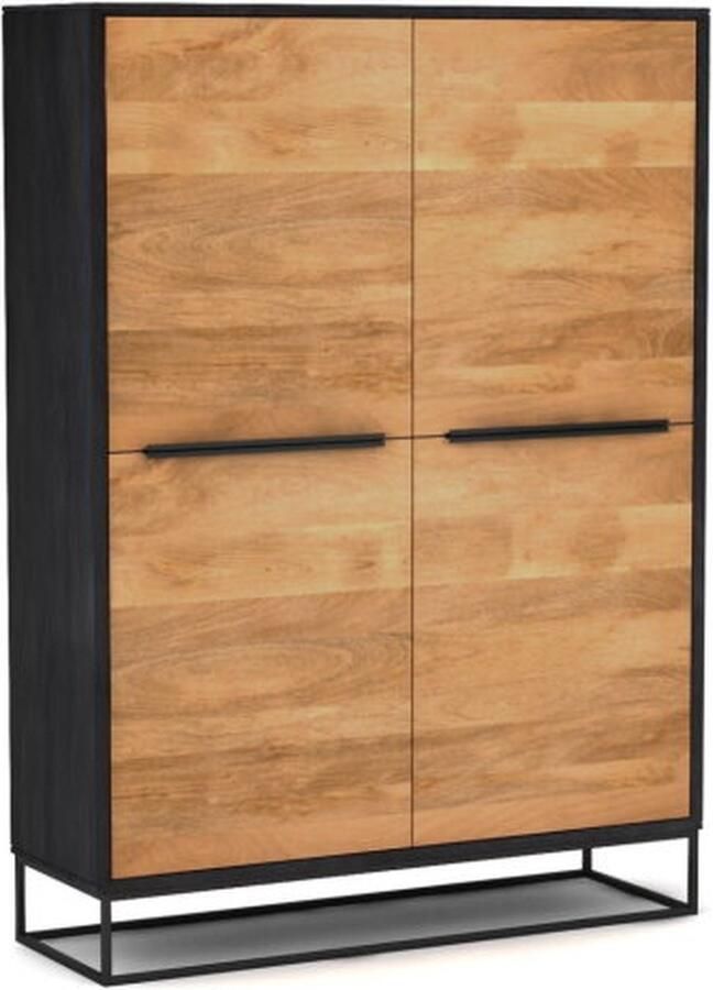 Meubelplaats Opbergkast Lyon Blanc Mangohout 120 cm breed