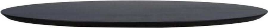 HSM Collection Ovaal tafelblad Zurich- 220x110x3 8 Zwart Mangohout