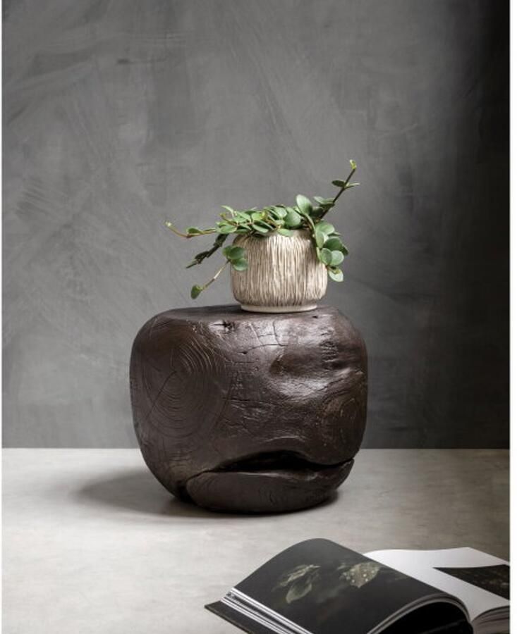 Must Living Coffee table Ball Brown ±30xØ40 cm brown recycled teakwood with natural cracks - Foto 2