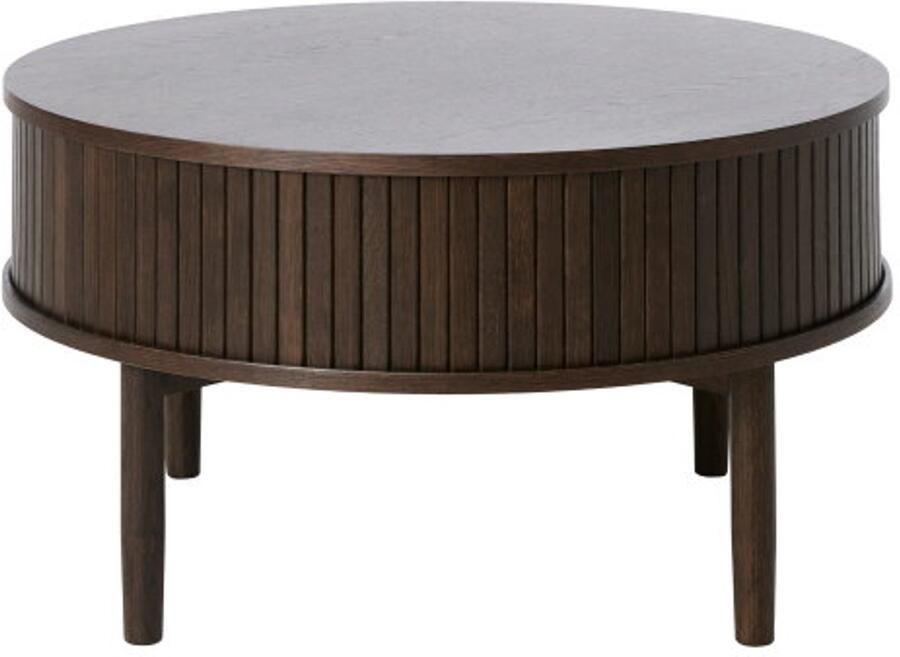 Meubelplaats Salontafel Meta rond eikenhout Ø85 CM Espresso