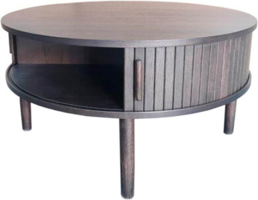 Meubelplaats Salontafel Meta rond eikenhout Ø85 CM Espresso - Foto 2