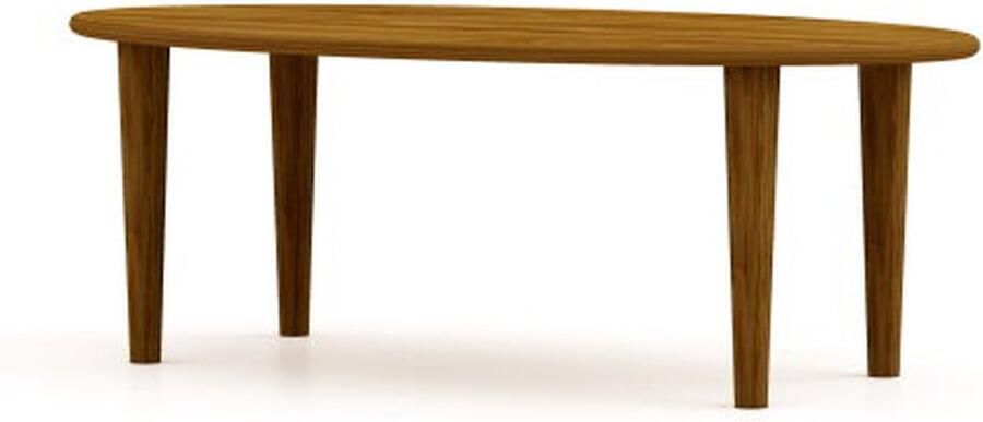HSM Collection -Ovale Salontafel Tide-130x70x39-Bruin-Mango