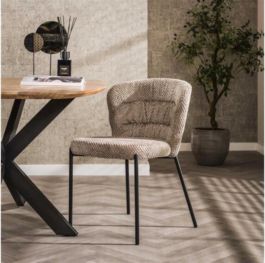 Meubelplaats Stoel pull round VPE2 Deli taupe (set van 2) - Foto 2