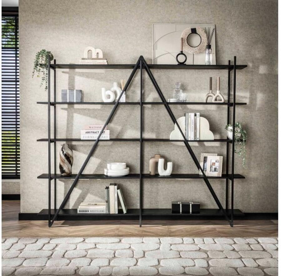 Meubelplaats Wandkast 220cm XL 5 laags Piega Grijs